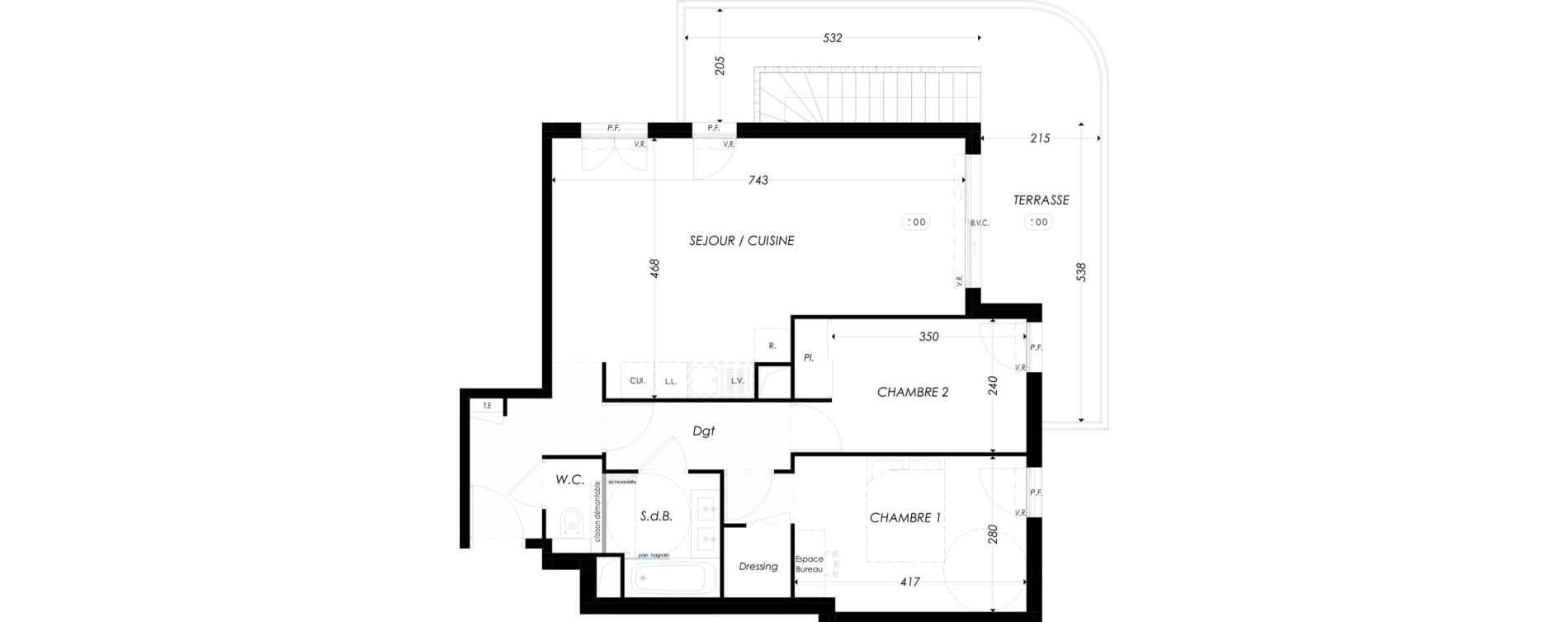 Appartement T3 de 67,85 m2 &agrave; Antibes Les prugnons