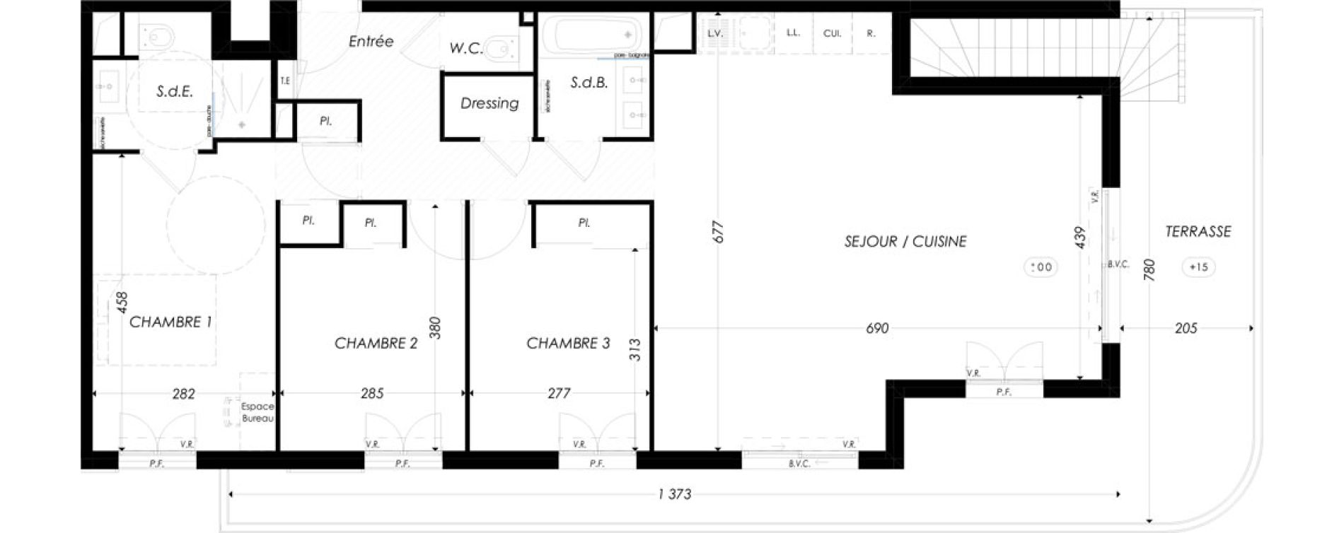 Appartement T4 de 92,67 m2 &agrave; Antibes Les prugnons