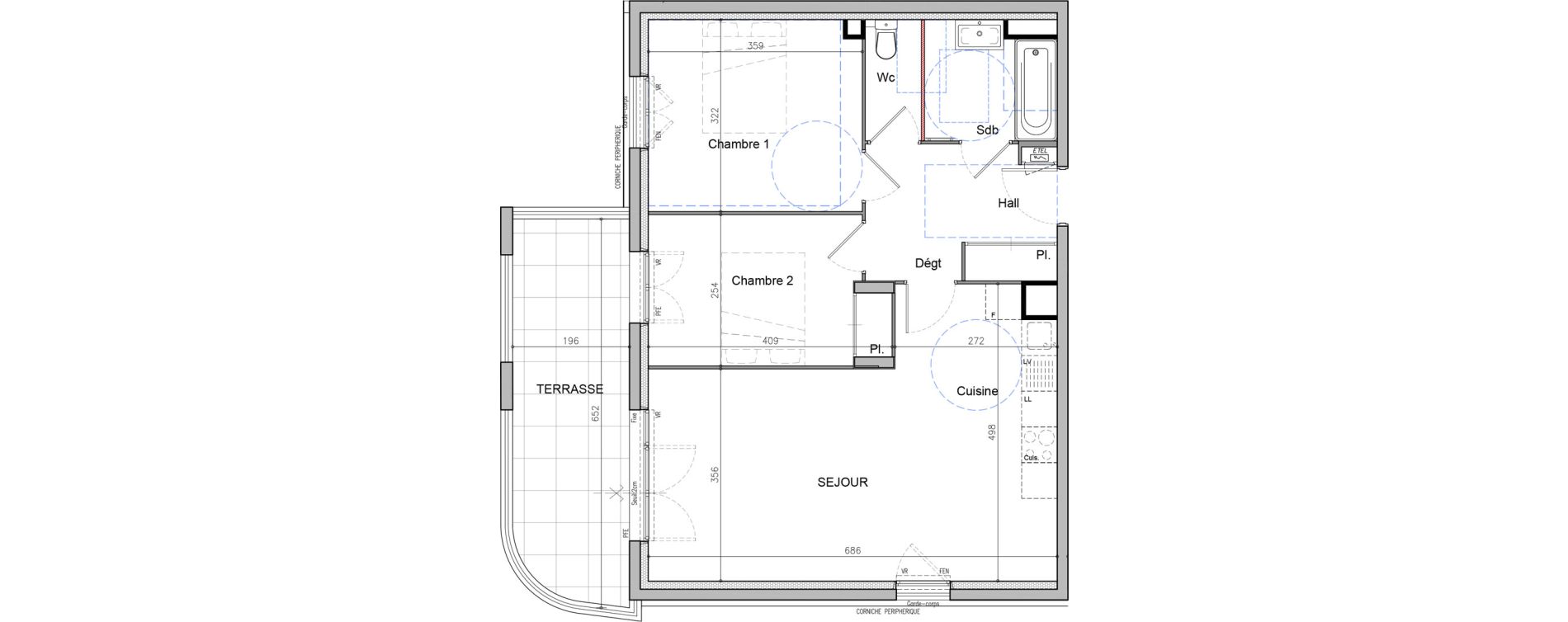 Appartement T3 de 62,27 m2 &agrave; Antibes Juan les pins