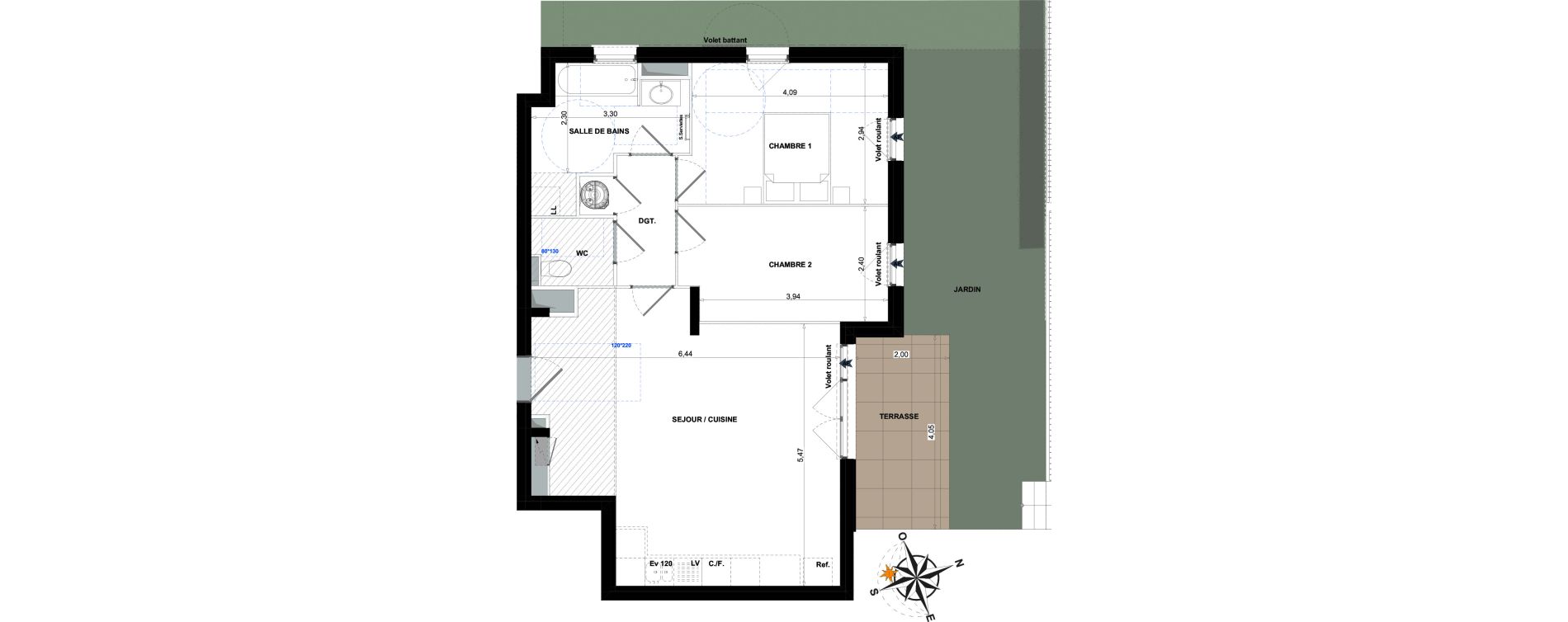 Appartement T3 de 68,50 m2 &agrave; Antibes La constance - le puy