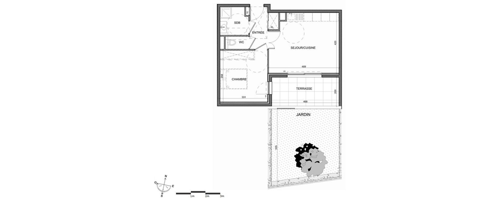 Appartement T2 de 41,10 m2 &agrave; Antibes Juan les pins