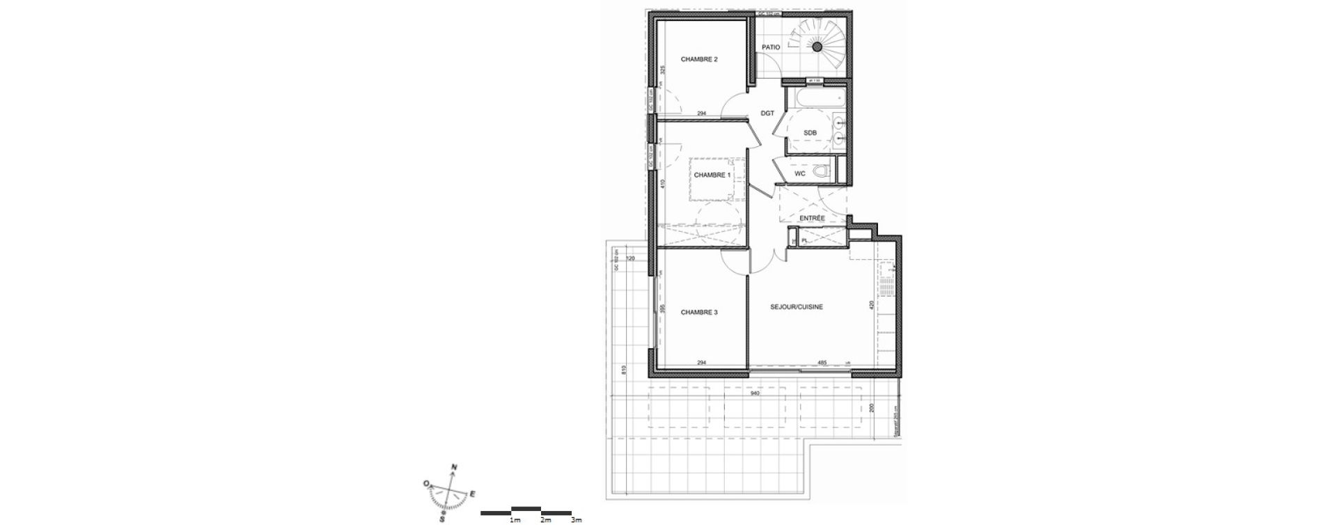 Appartement T4 de 68,54 m2 &agrave; Antibes Juan les pins