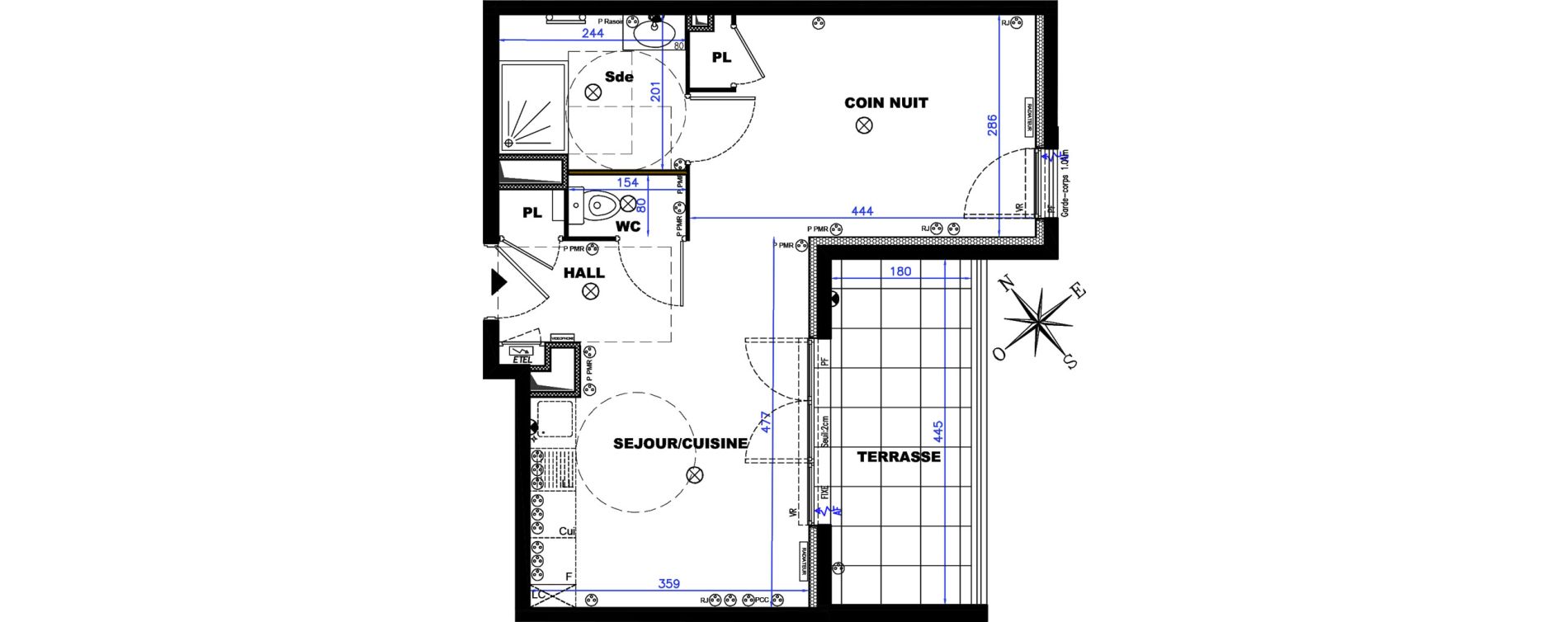Appartement T1 de 36,14 m2 &agrave; Auribeau-Sur-Siagne Centre