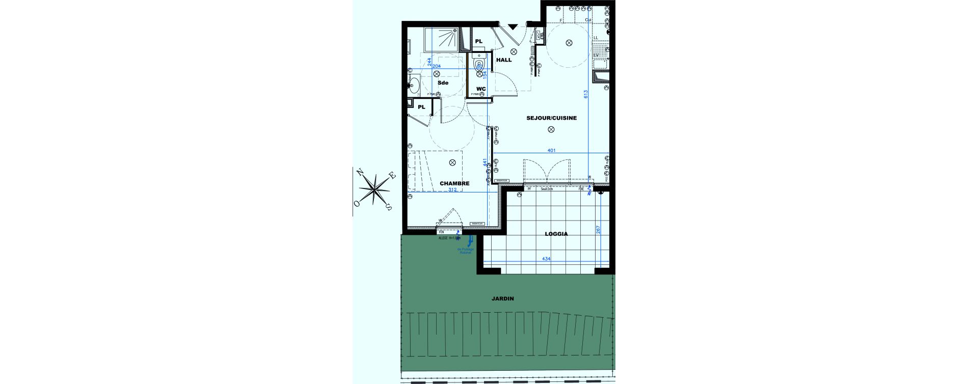 Appartement T2 de 42,24 m2 &agrave; Auribeau-Sur-Siagne Centre