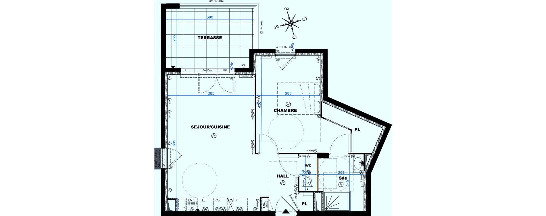 Appartement T2 de 50,90 m2 &agrave; Auribeau-Sur-Siagne Centre