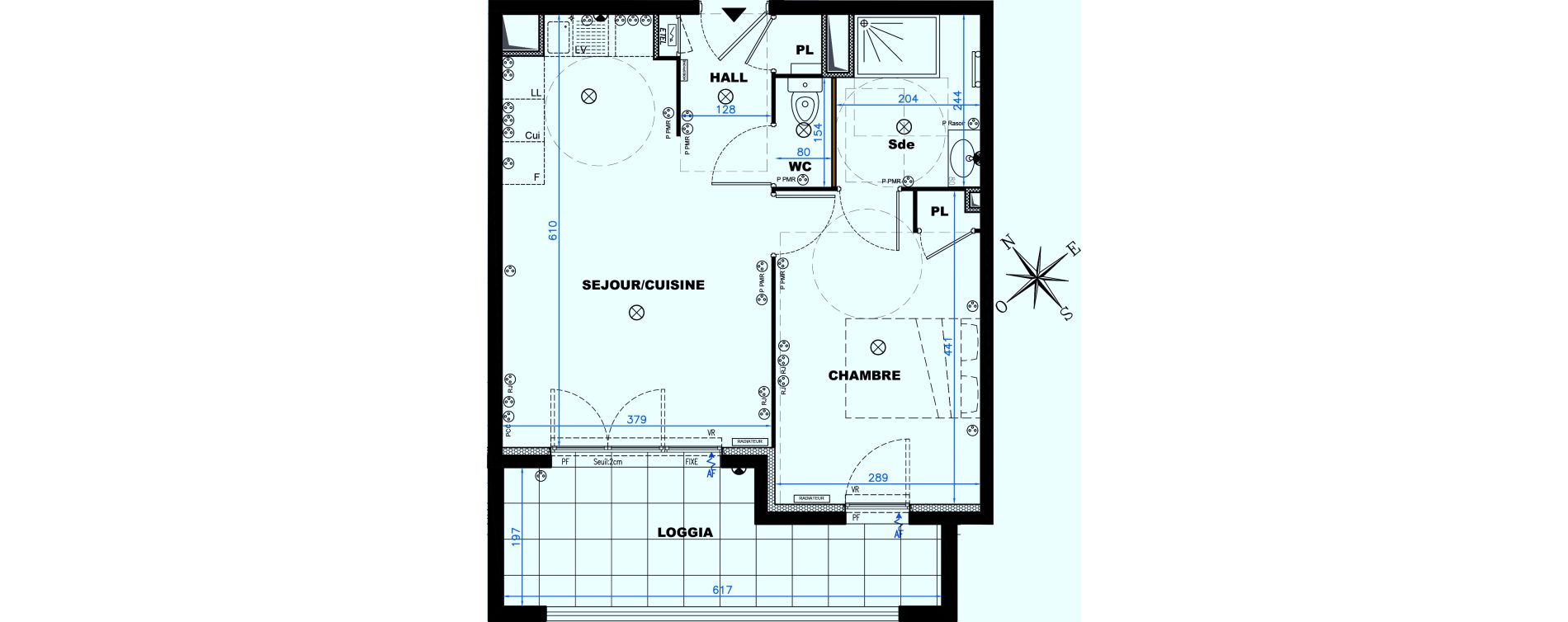 Appartement T2 de 41,54 m2 &agrave; Auribeau-Sur-Siagne Centre