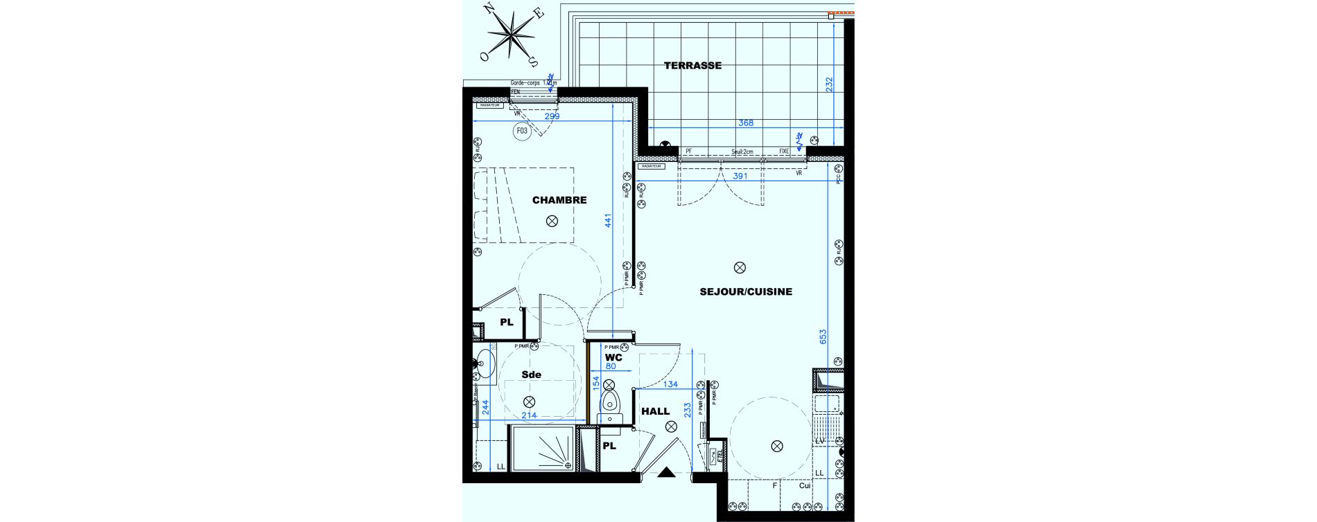 Appartement T2 de 44,97 m2 &agrave; Auribeau-Sur-Siagne Centre