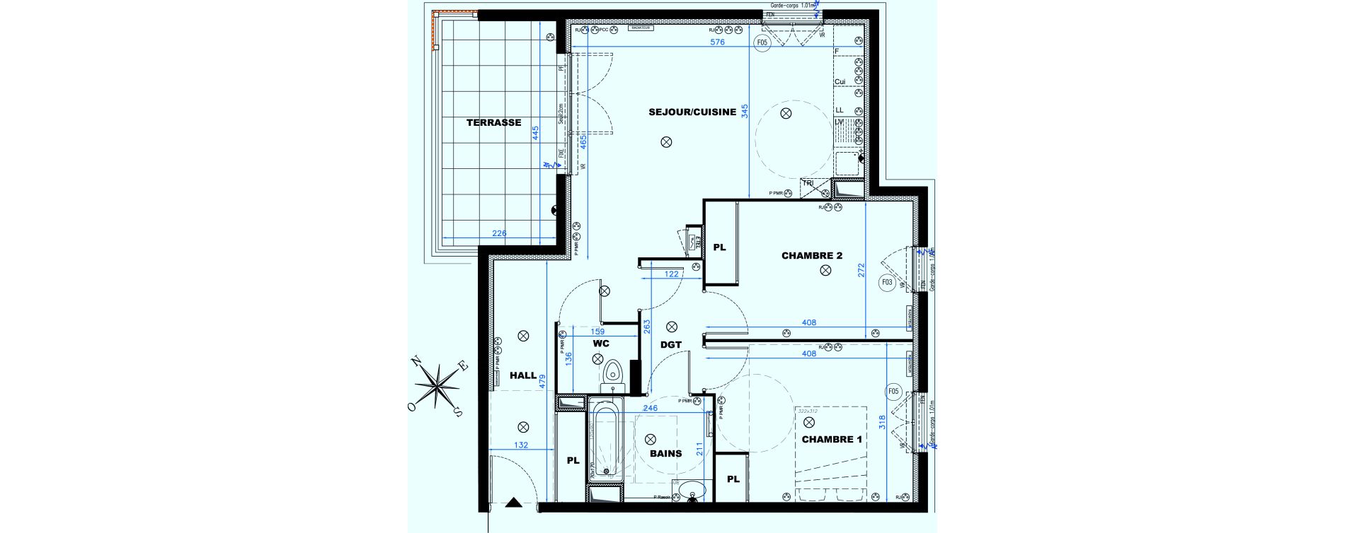 Appartement T3 de 65,22 m2 &agrave; Auribeau-Sur-Siagne Centre