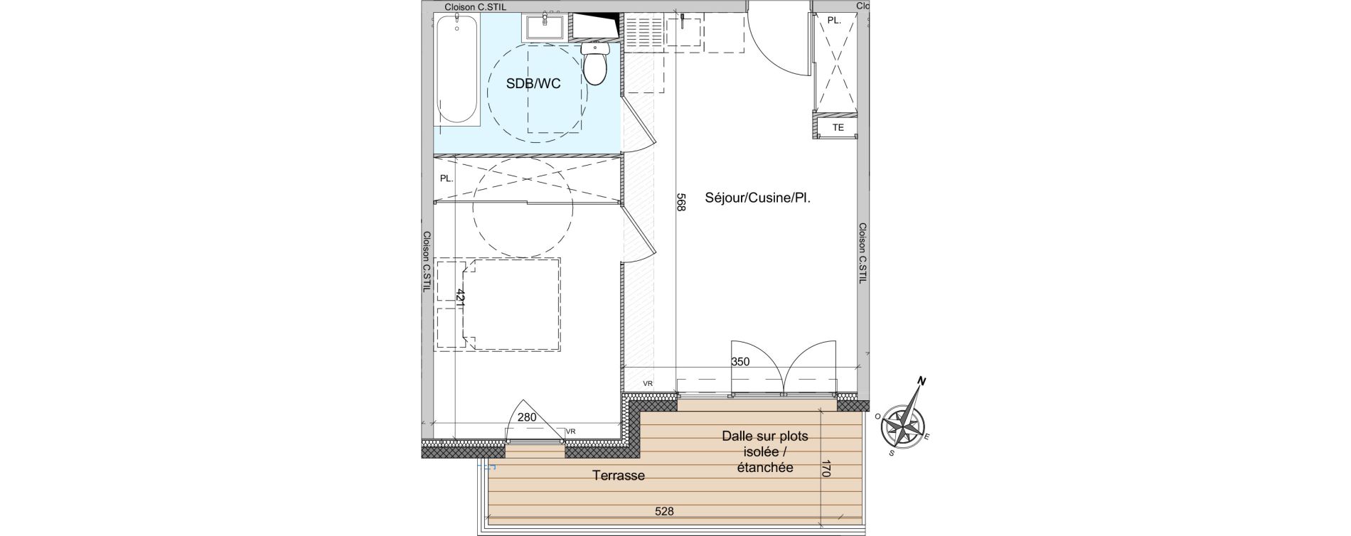 Appartement T2 de 37,00 m2 &agrave; Auribeau-Sur-Siagne Centre