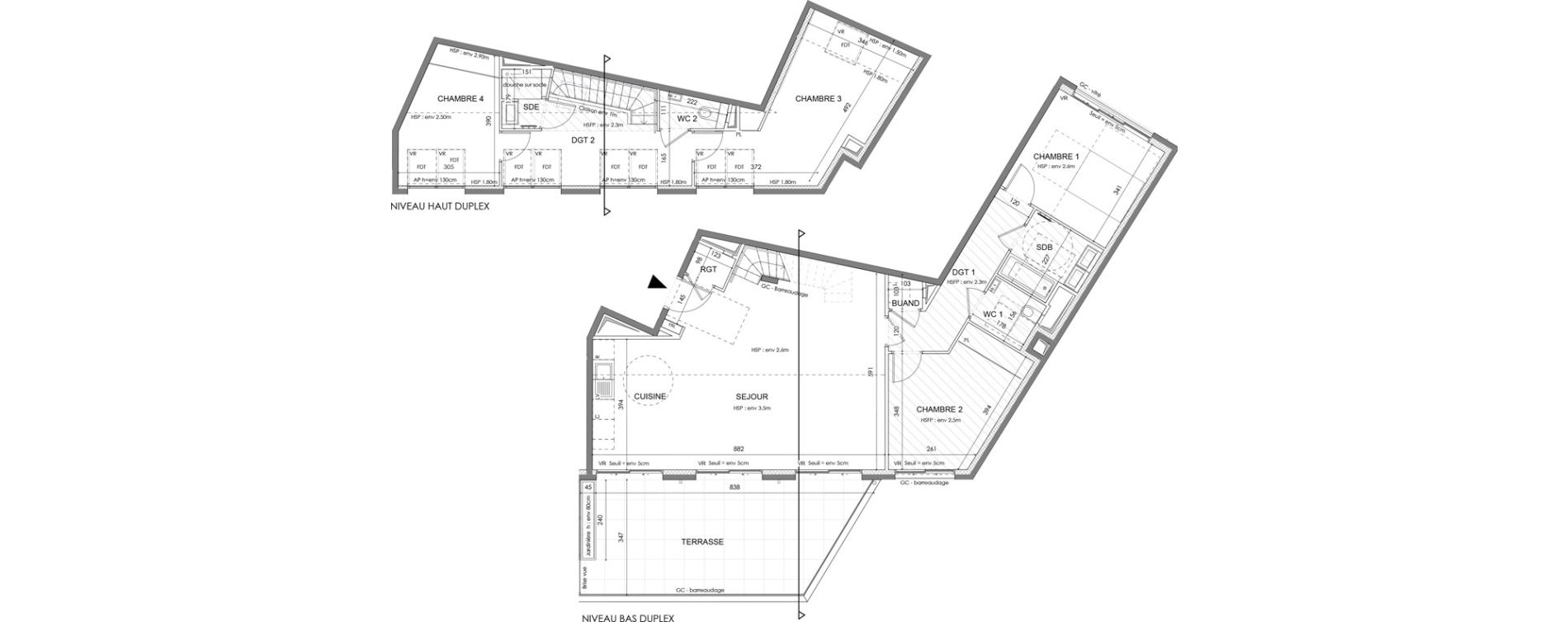 Duplex T5 de 131,54 m2 &agrave; Beaulieu-Sur-Mer Centre