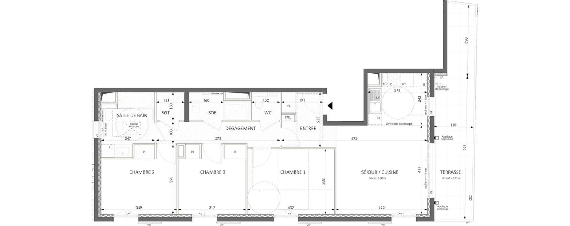 Appartement T4 de 79,48 m2 &agrave; Beausoleil Centre