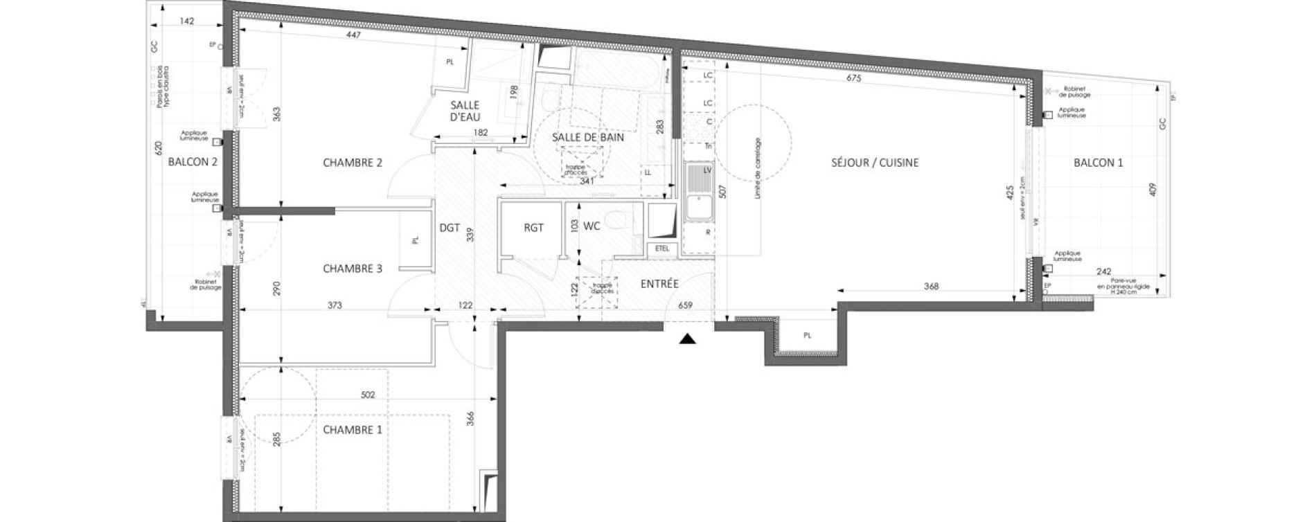 Appartement T4 de 94,18 m2 &agrave; Beausoleil Centre