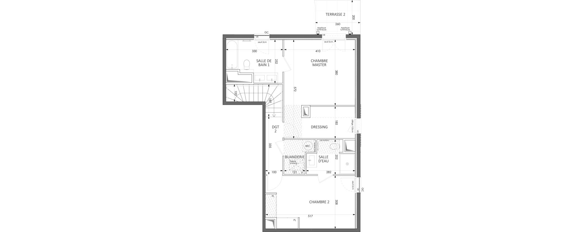 Duplex T4 de 155,84 m2 &agrave; Beausoleil Centre