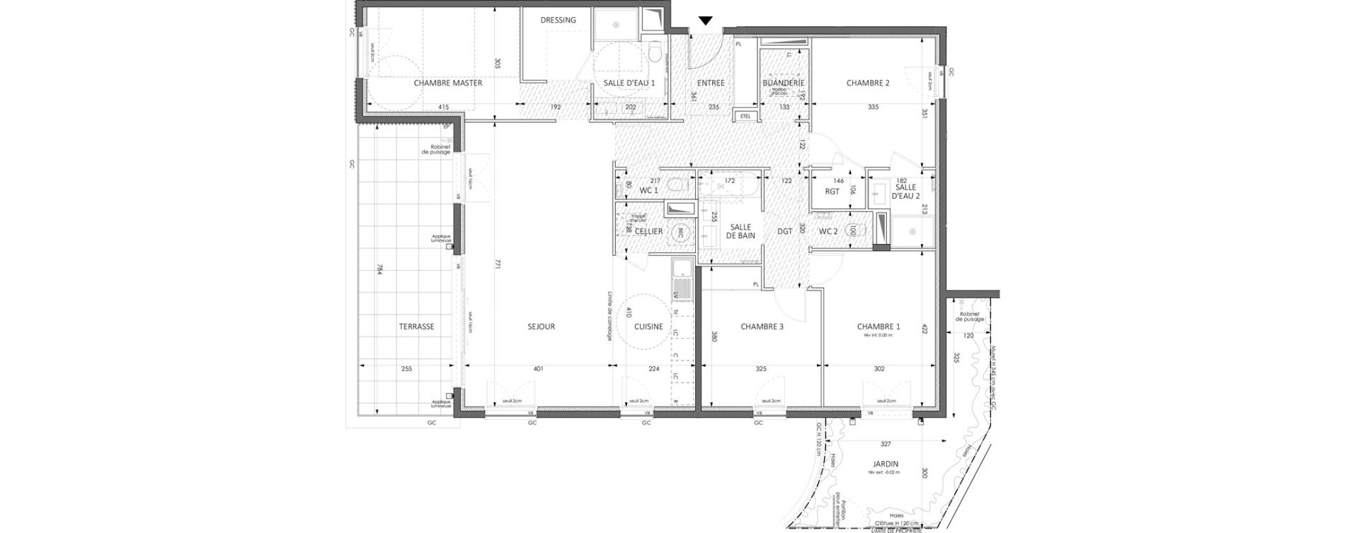 Appartement T5 de 132,40 m2 &agrave; Beausoleil Centre