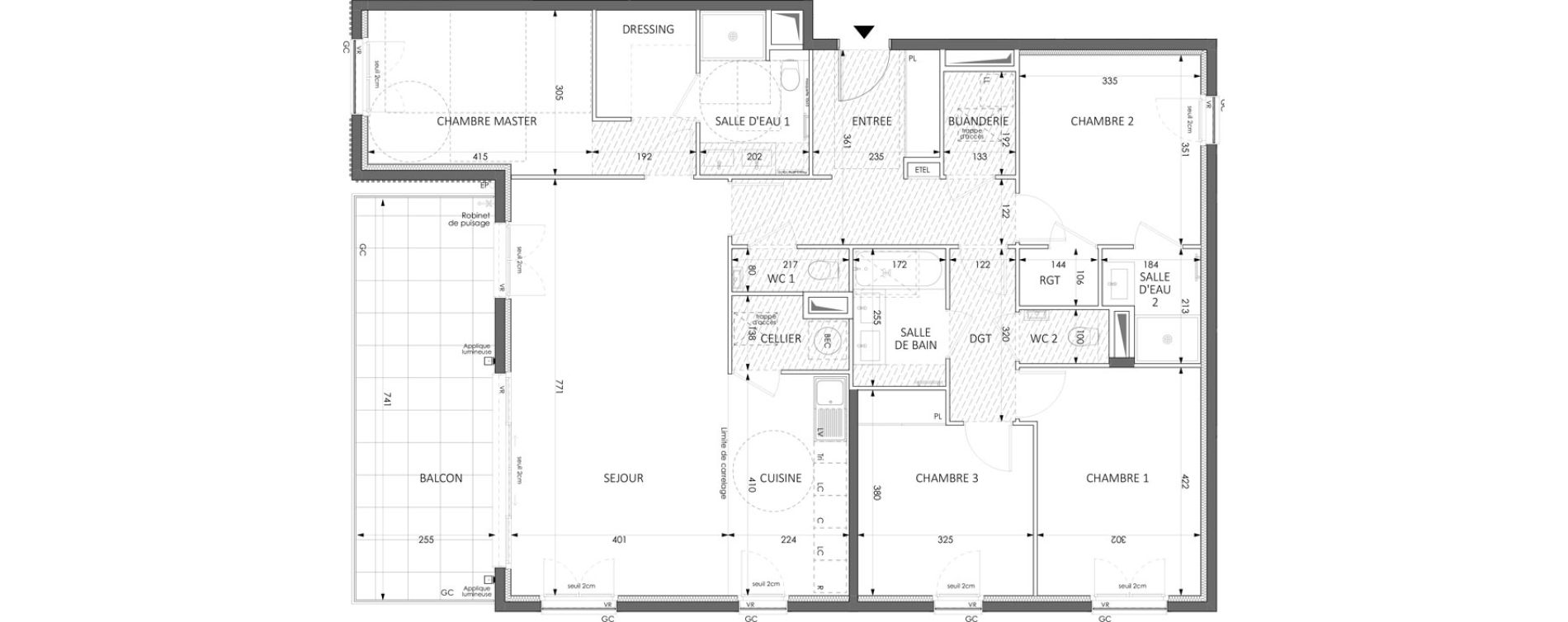 Appartement T5 de 132,47 m2 &agrave; Beausoleil Centre
