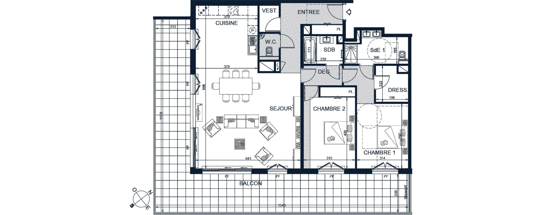 Appartement T4 de 114,77 m2 &agrave; Beausoleil Centre