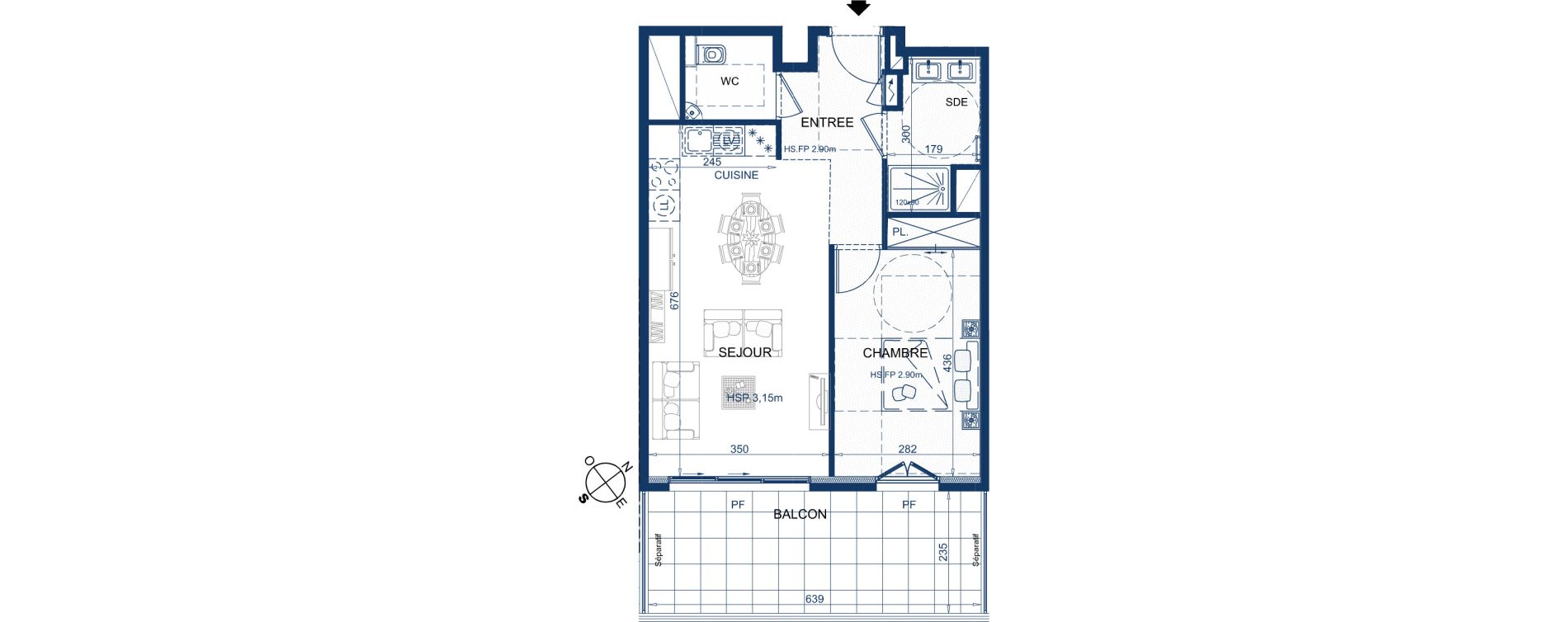 Appartement T2 de 49,08 m2 &agrave; Beausoleil Centre