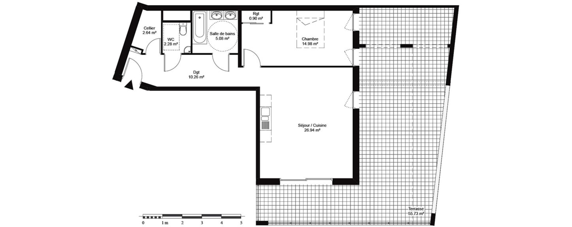 Appartement T2 de 63,08 m2 &agrave; Beausoleil Centre