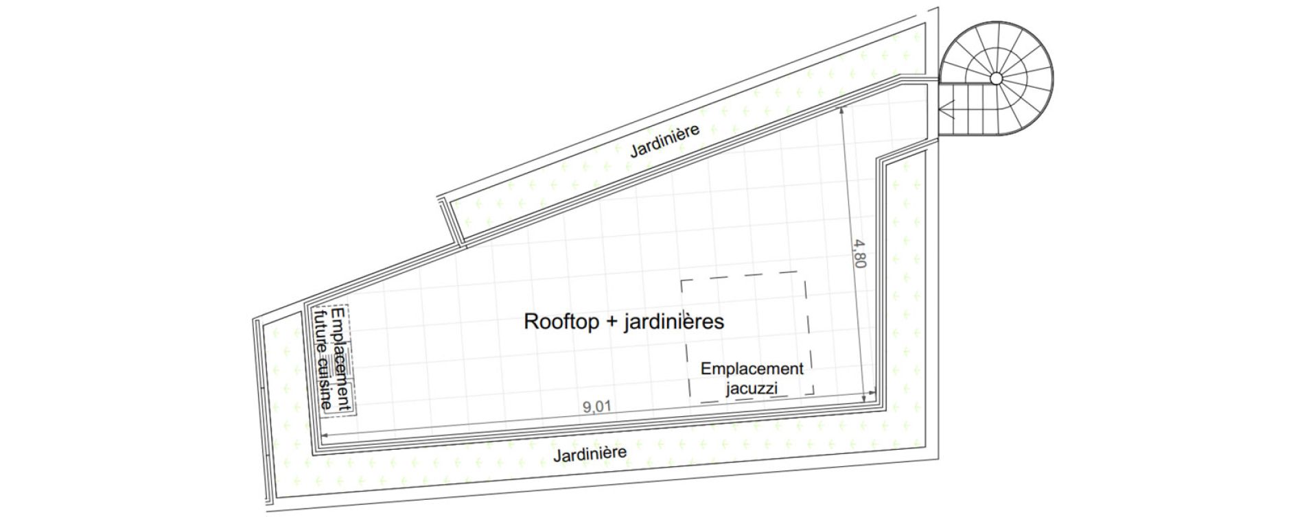 Duplex T3 de 78,81 m2 &agrave; Beausoleil Centre