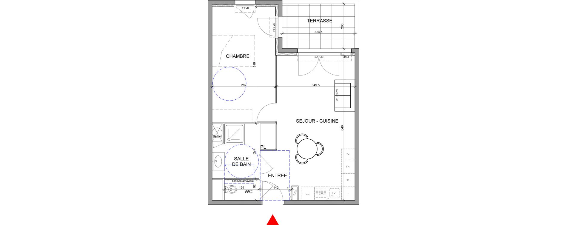 Appartement T2 de 51,40 m2 &agrave; Cagnes-Sur-Mer L hubac