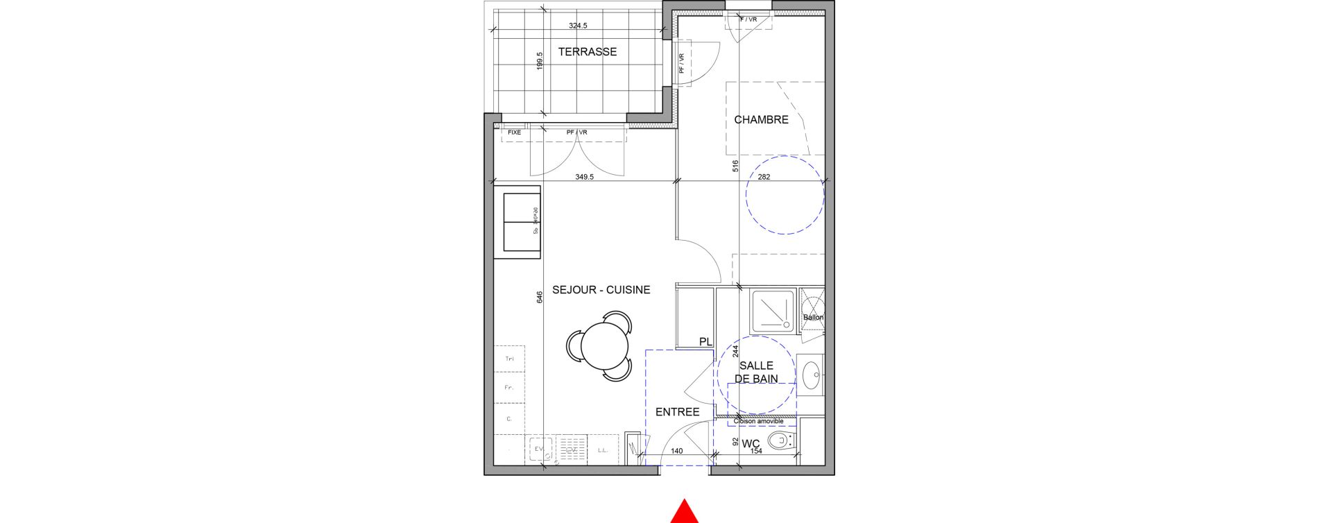 Appartement T2 de 51,40 m2 &agrave; Cagnes-Sur-Mer L hubac