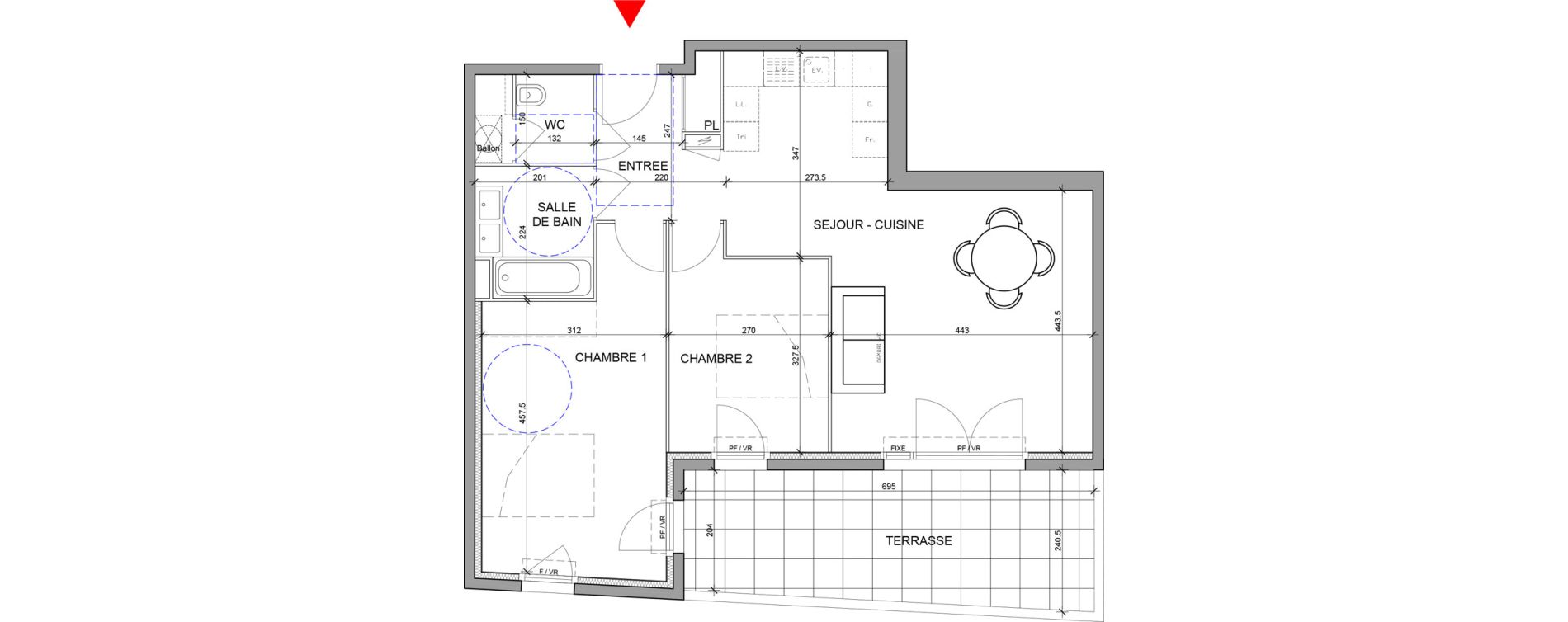 Appartement T3 de 65,33 m2 &agrave; Cagnes-Sur-Mer L hubac