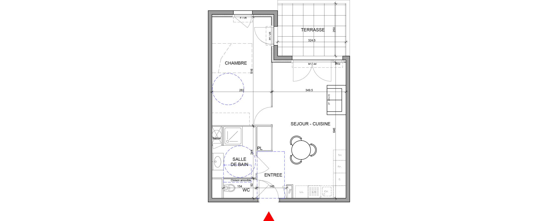 Appartement T2 de 51,40 m2 &agrave; Cagnes-Sur-Mer L hubac