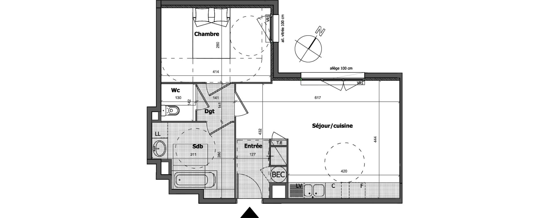 Appartement T2 de 49,29 m2 &agrave; Cagnes-Sur-Mer Centre