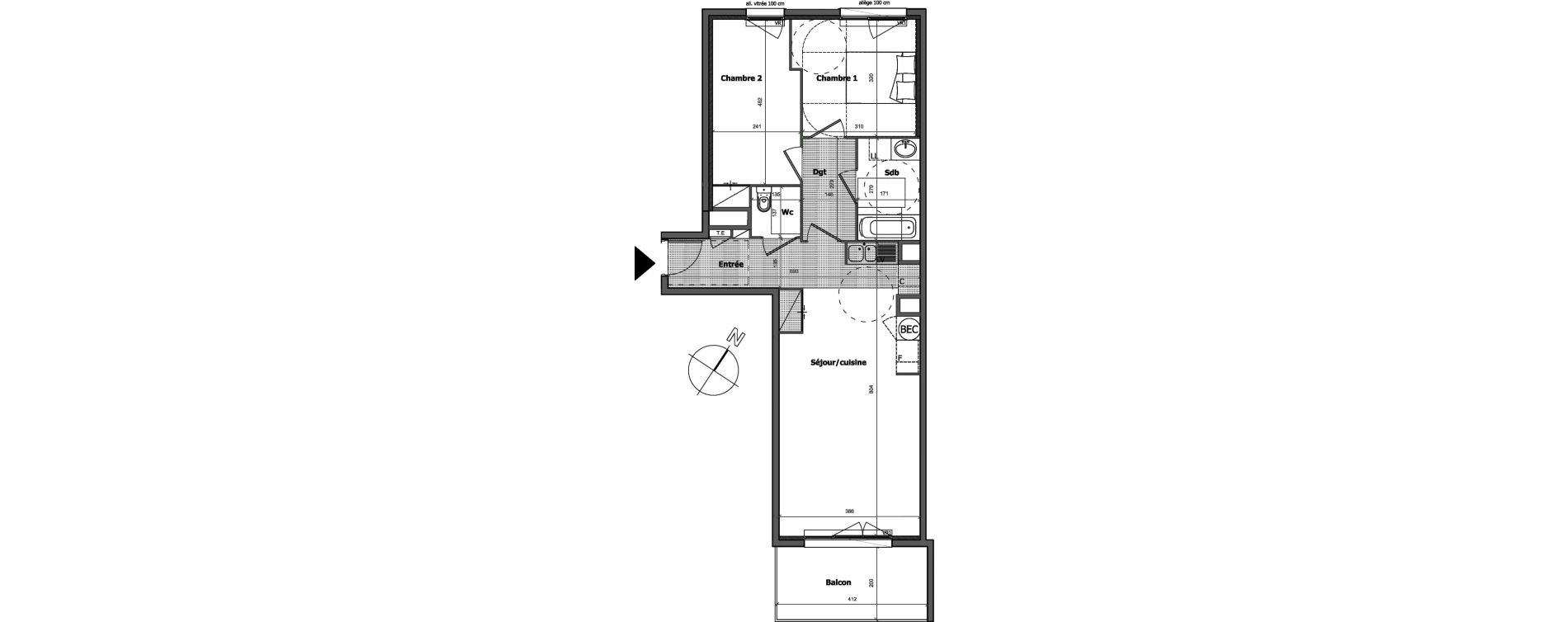Appartement T3 de 66,58 m2 &agrave; Cagnes-Sur-Mer Centre