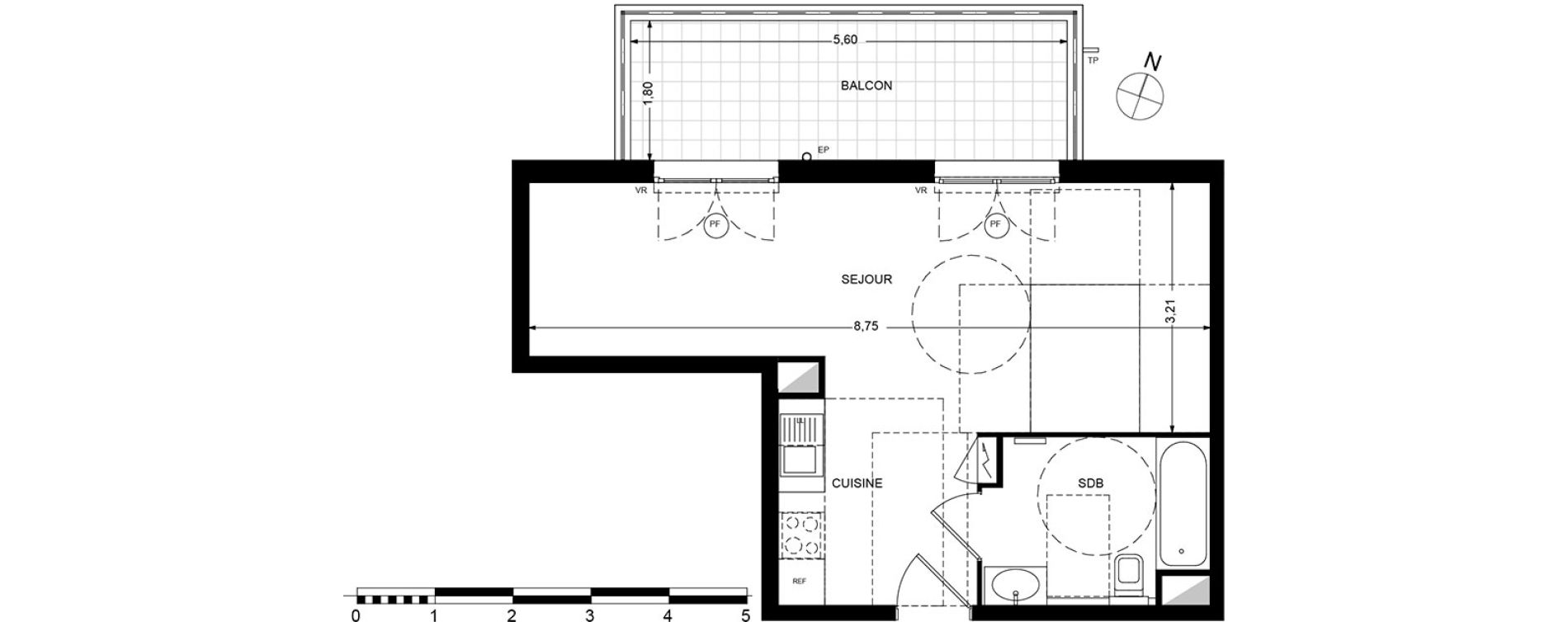 Appartement T1 de 36,18 m2 &agrave; Cagnes-Sur-Mer Centre