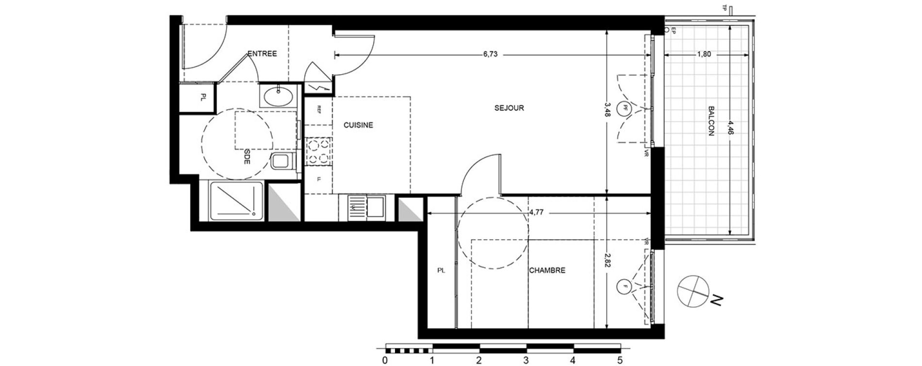 Appartement T2 de 49,71 m2 &agrave; Cagnes-Sur-Mer Centre
