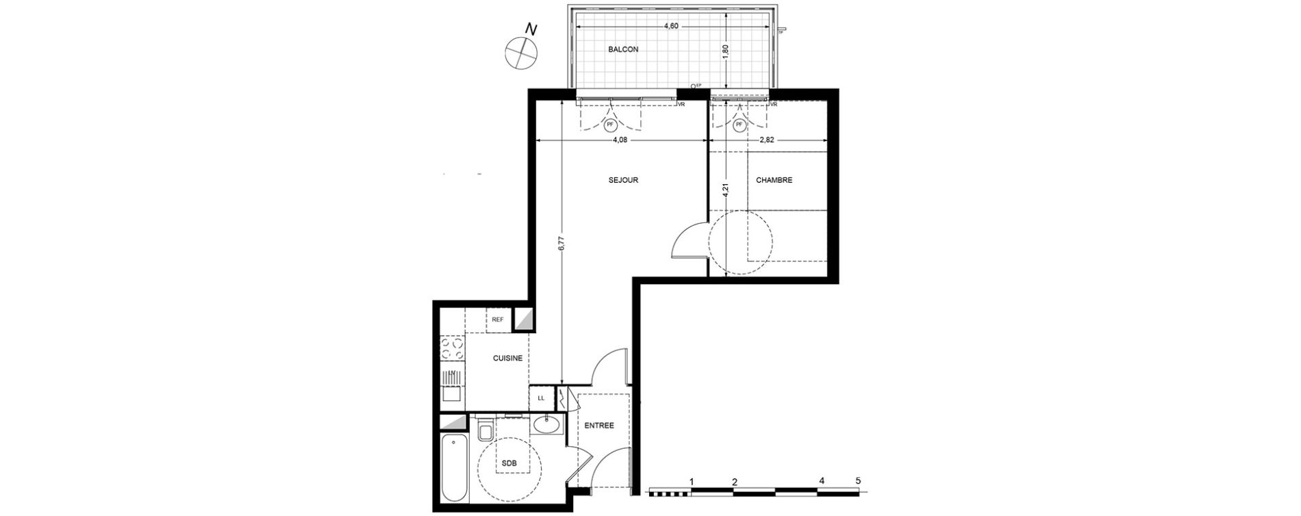 Appartement T2 de 50,31 m2 &agrave; Cagnes-Sur-Mer Centre