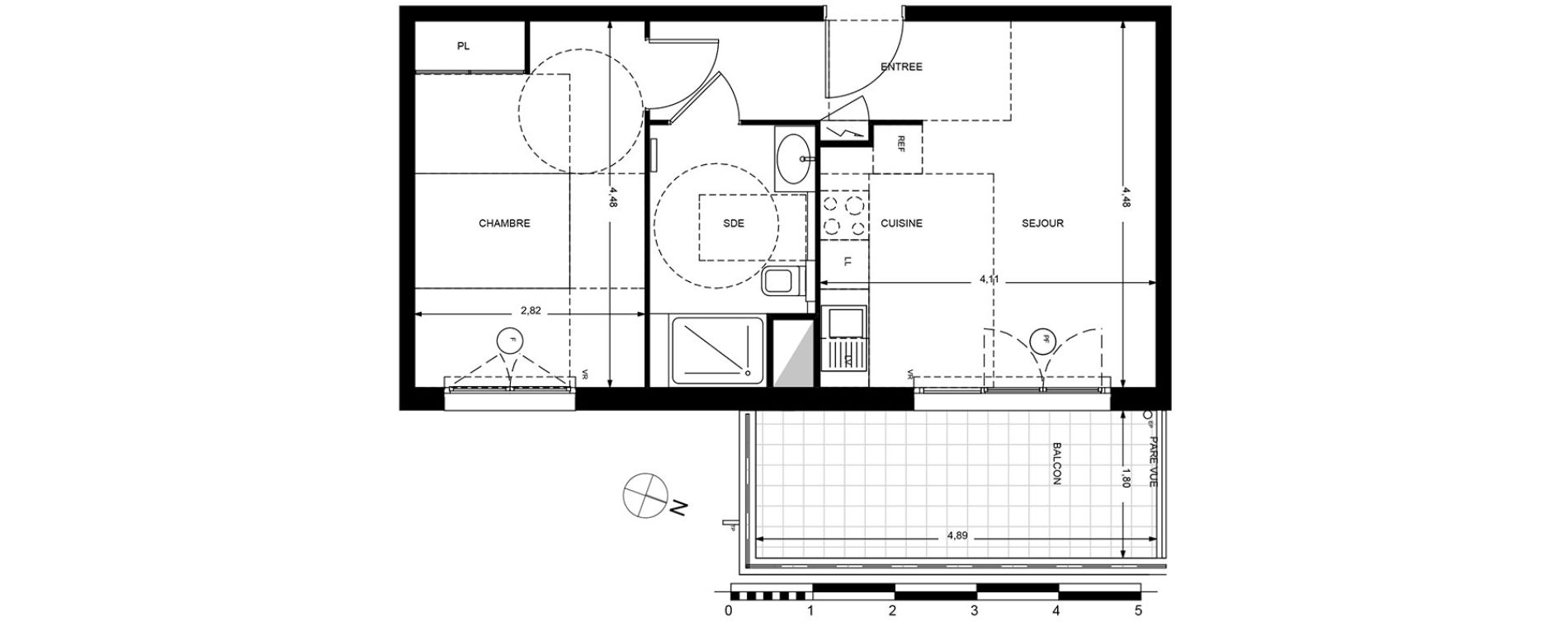 Appartement T2 de 39,20 m2 &agrave; Cagnes-Sur-Mer Centre
