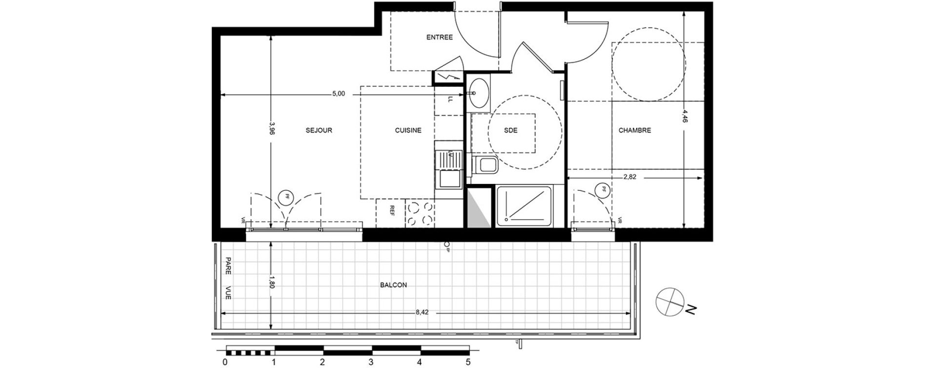 Appartement T2 de 41,45 m2 &agrave; Cagnes-Sur-Mer Centre