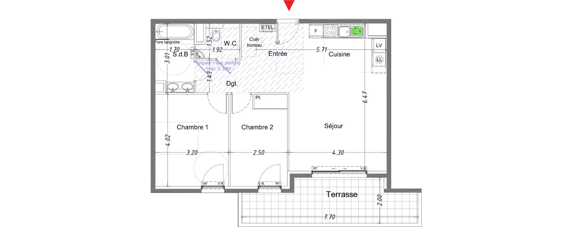 Appartement T3 de 66,53 m2 &agrave; Cagnes-Sur-Mer Le cros de cagnes