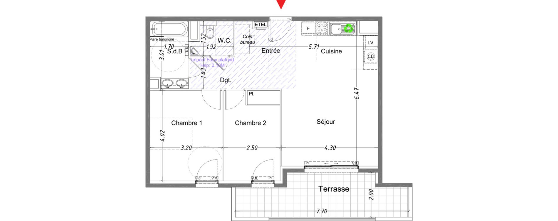 Appartement T3 de 66,53 m2 &agrave; Cagnes-Sur-Mer Le cros de cagnes