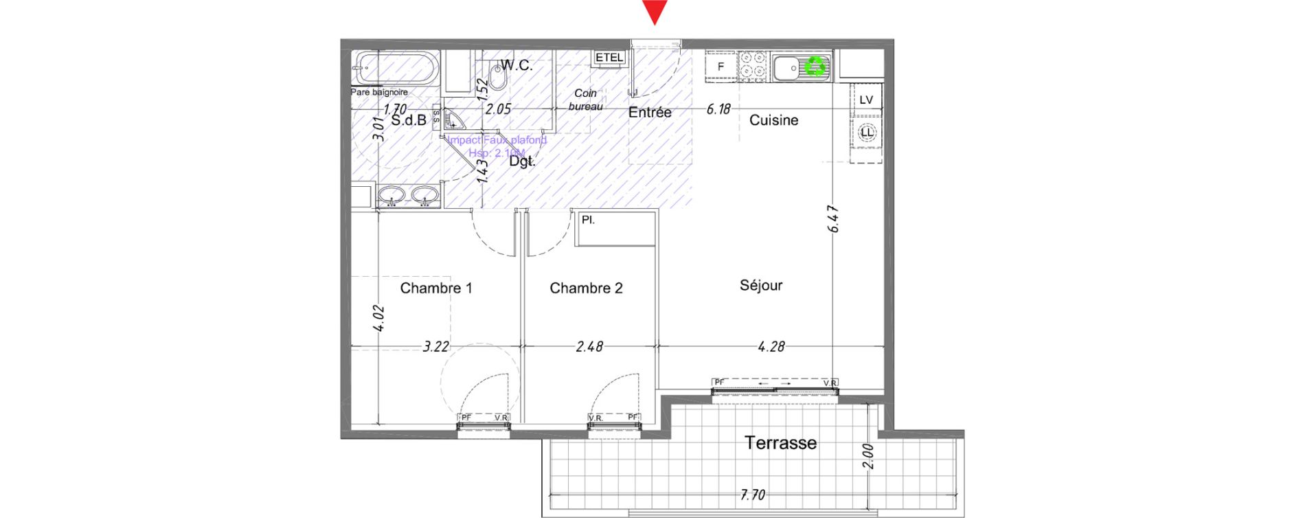 Appartement T3 de 66,33 m2 &agrave; Cagnes-Sur-Mer Le cros de cagnes