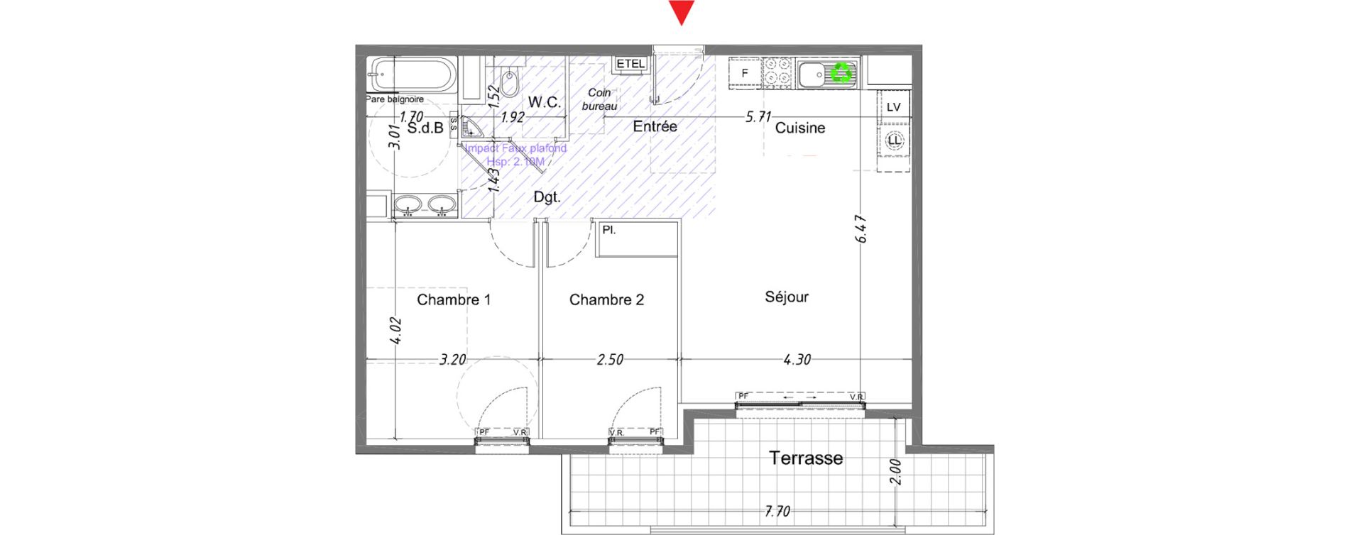 Appartement T3 de 66,53 m2 &agrave; Cagnes-Sur-Mer Le cros de cagnes