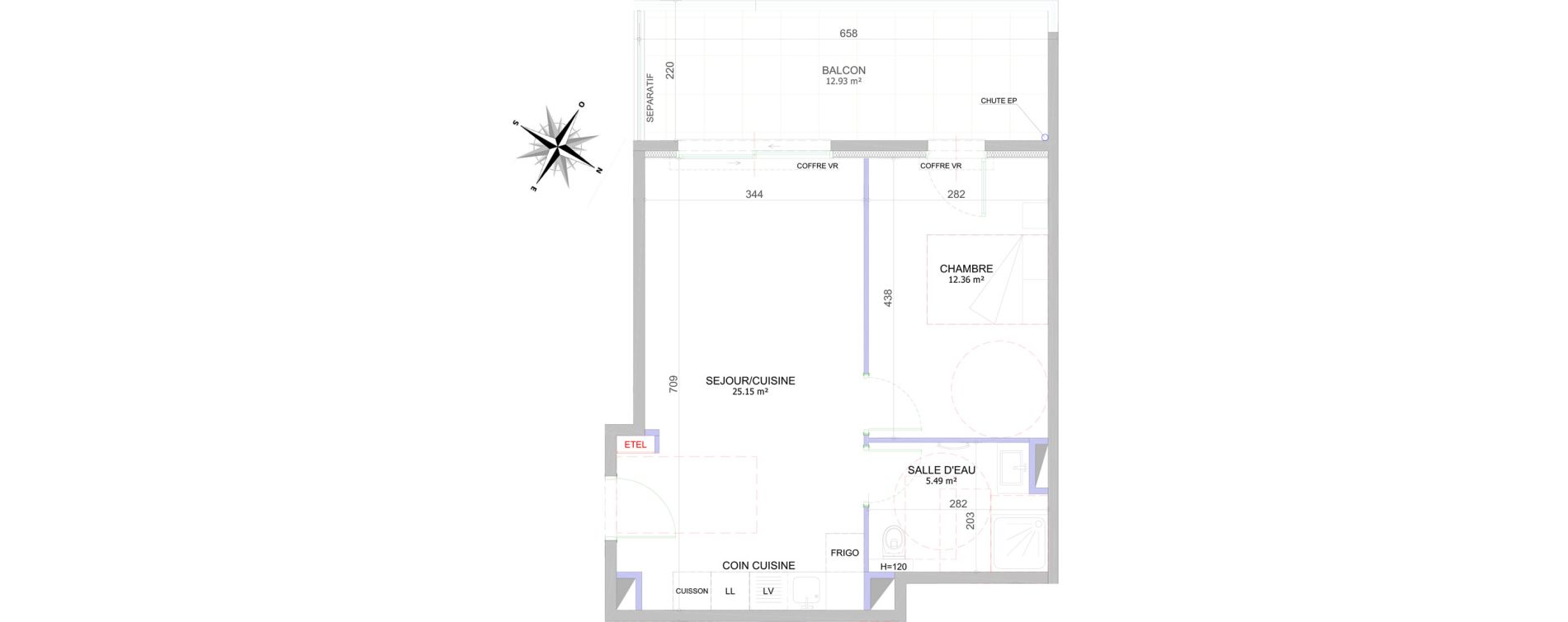 Appartement T2 de 43,00 m2 &agrave; Cagnes-Sur-Mer Centre