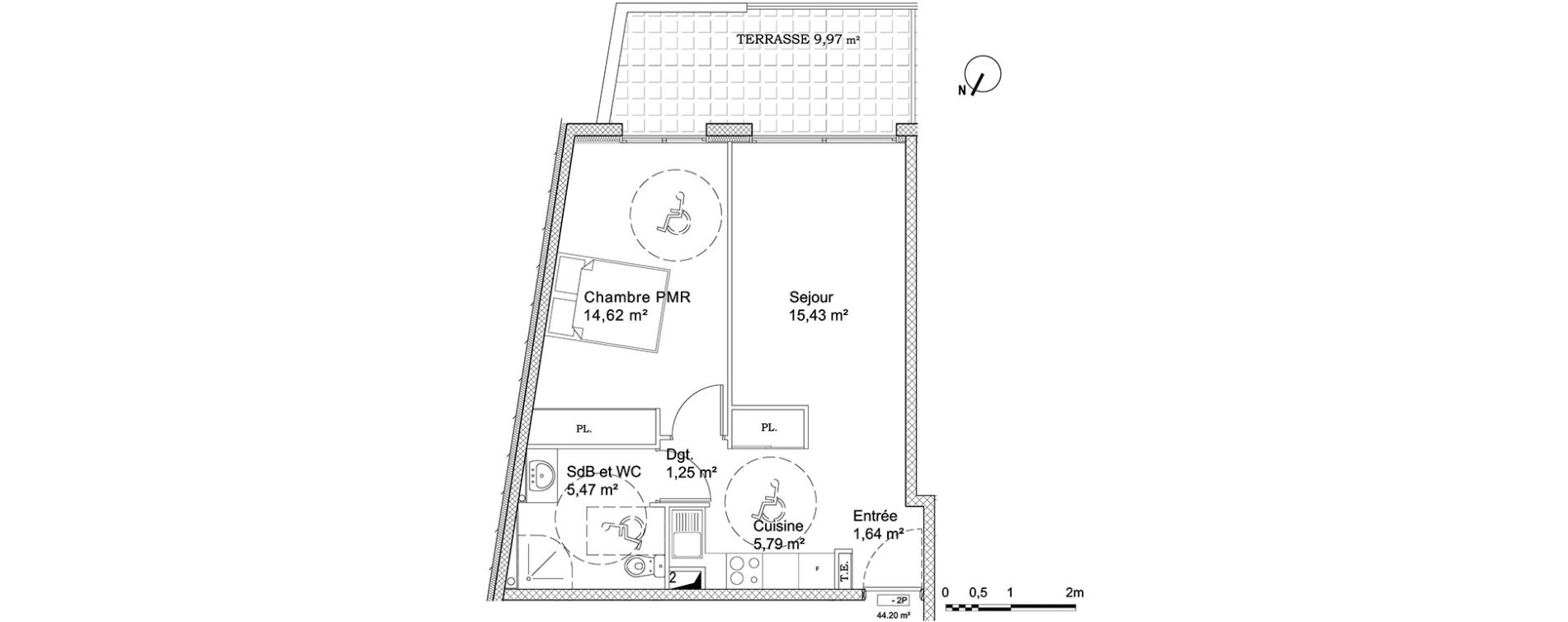 Appartement T2 de 44,20 m2 &agrave; Cagnes-Sur-Mer Centre