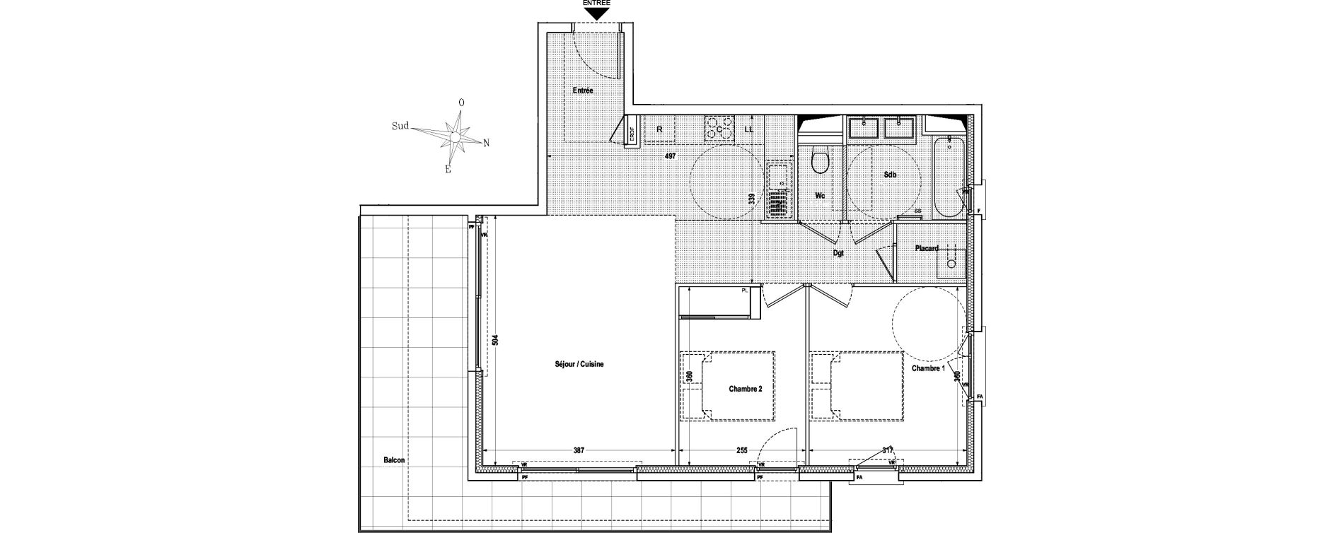 Appartement T3 de 65,78 m2 &agrave; Cagnes-Sur-Mer Centre