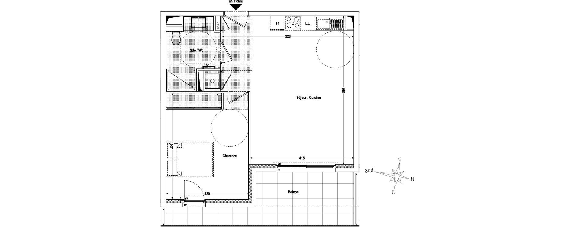 Appartement T2 de 47,72 m2 &agrave; Cagnes-Sur-Mer Centre