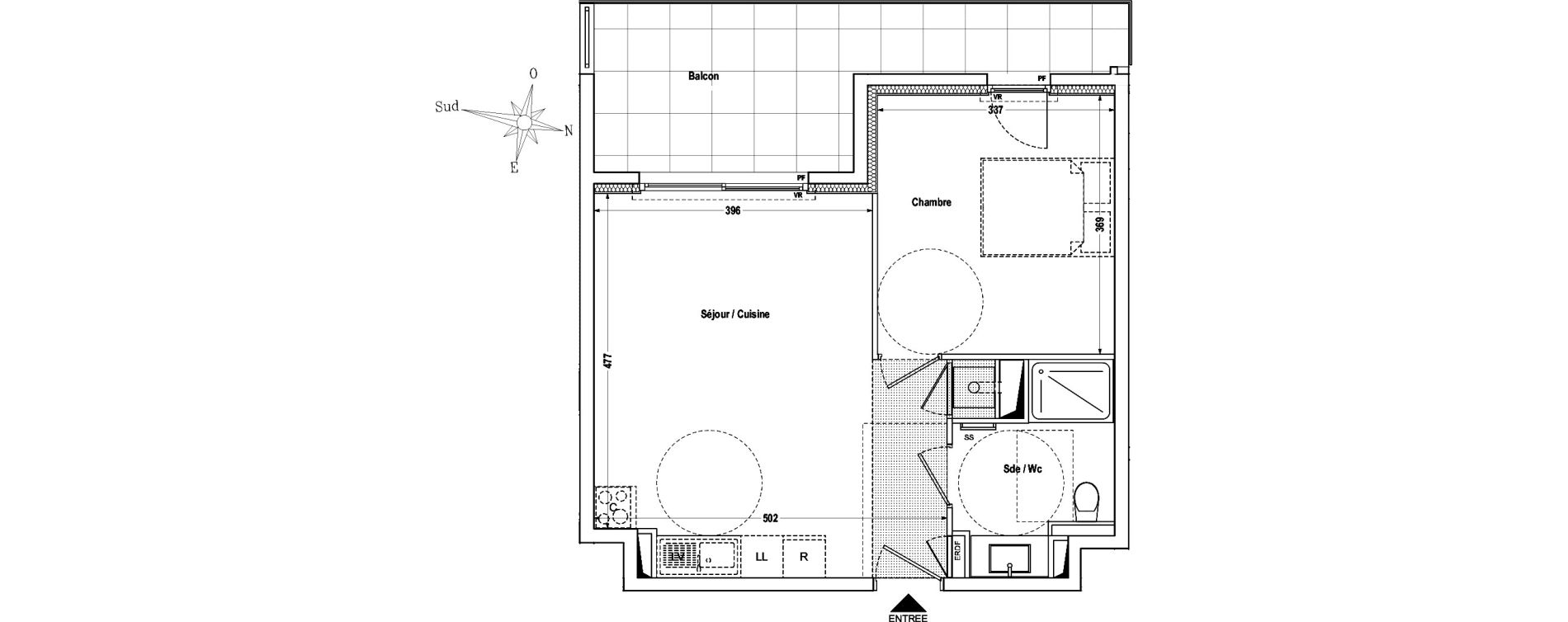 Appartement T2 de 42,62 m2 &agrave; Cagnes-Sur-Mer Centre