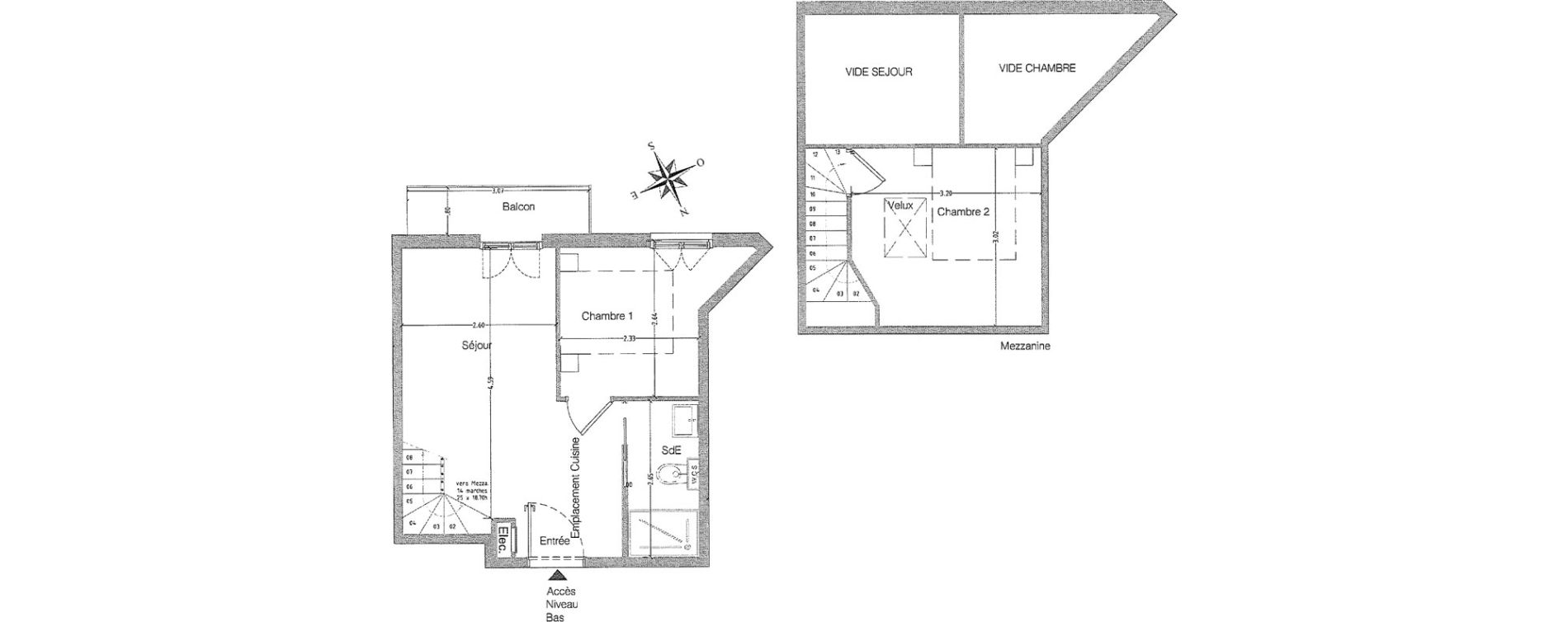 Duplex T3 de 33,05 m2 &agrave; Cannes Saint-nicolas cannes