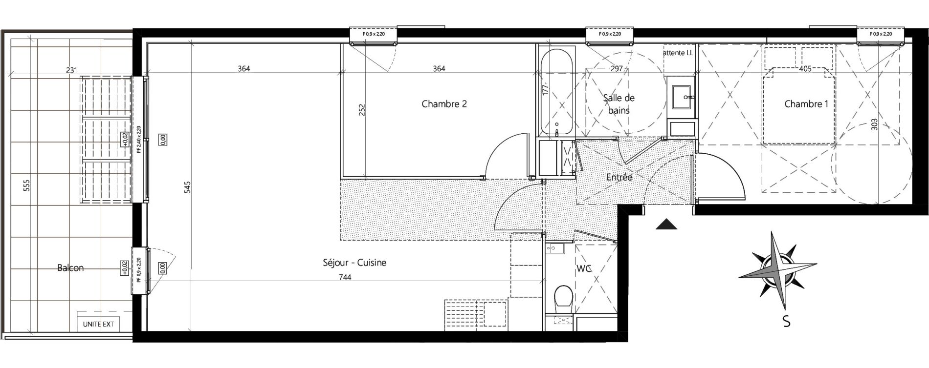 Appartement T3 de 61,20 m2 &agrave; Cannes Le grand jas