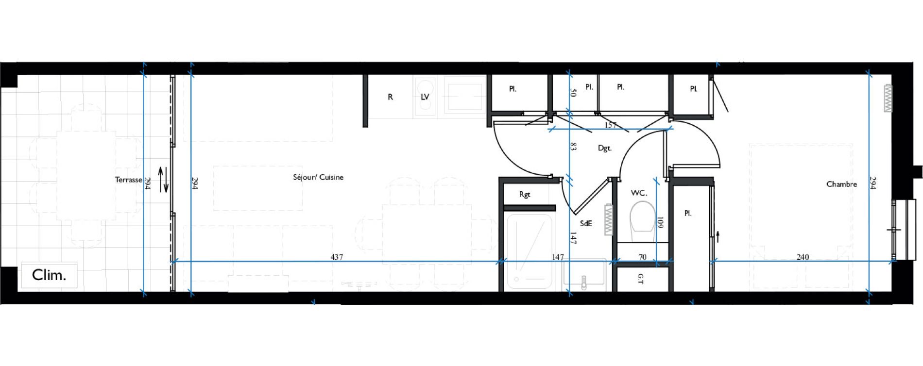 Appartement T2 de 27,09 m2 &agrave; Cannes La croix des gardes