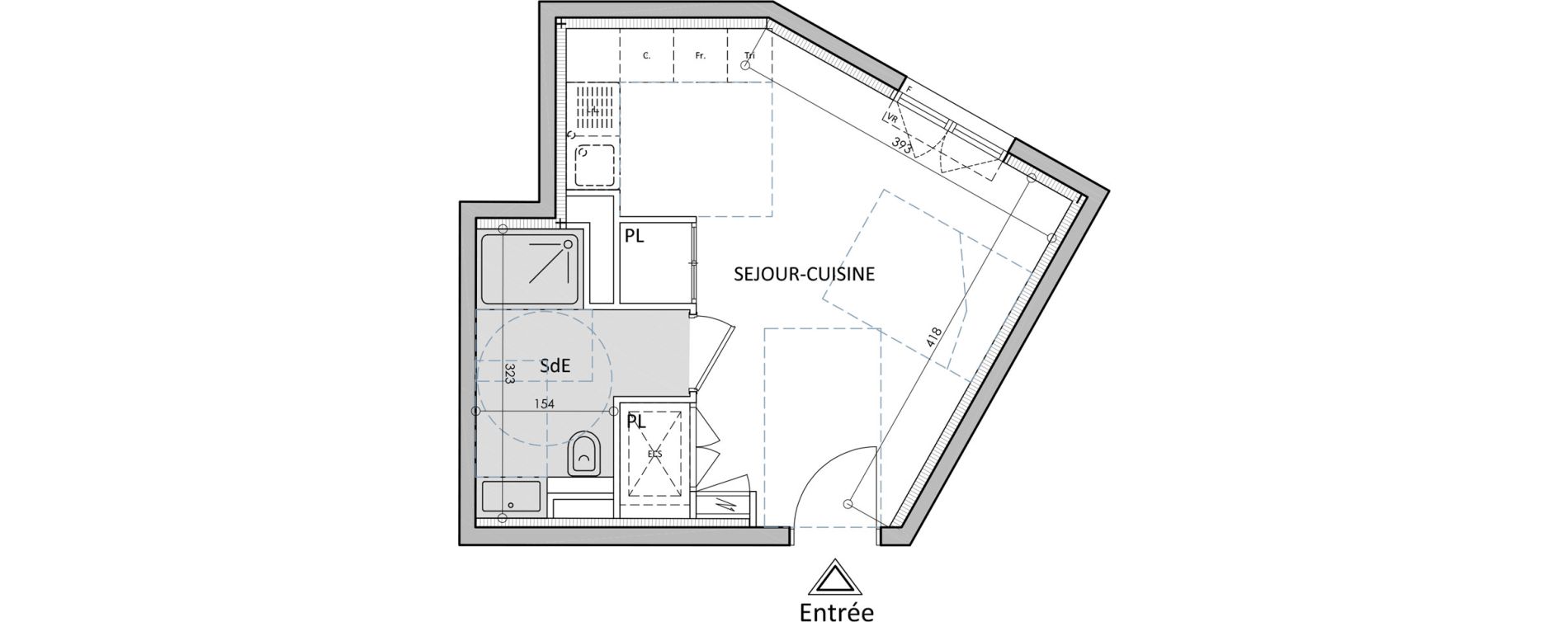 Appartement T1 de 26,00 m2 &agrave; Cap-D'Ail Centre