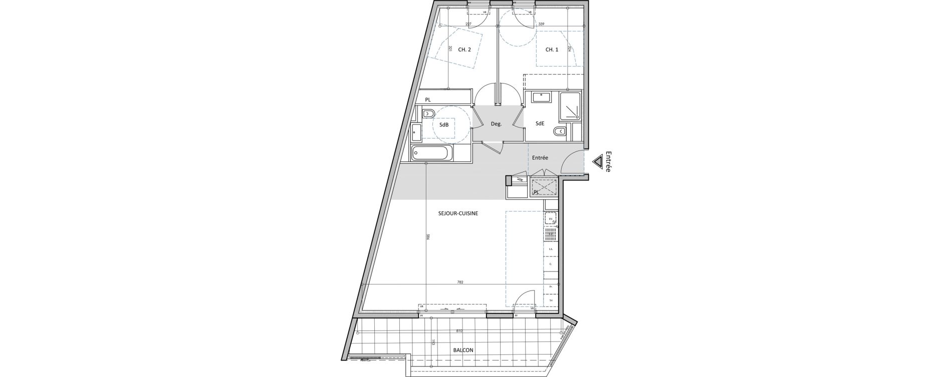 Appartement T3 de 78,26 m2 &agrave; Cap-D'Ail Centre