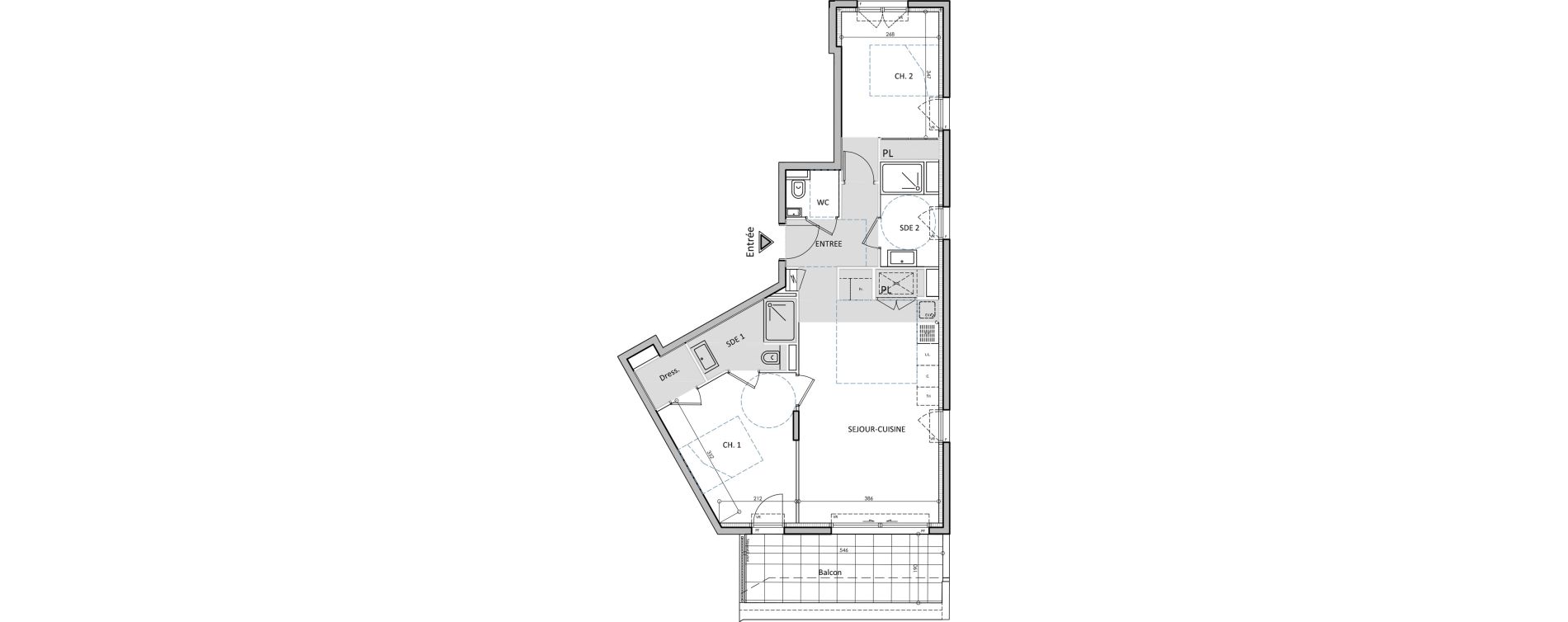 Appartement T3 de 66,55 m2 &agrave; Cap-D'Ail Centre
