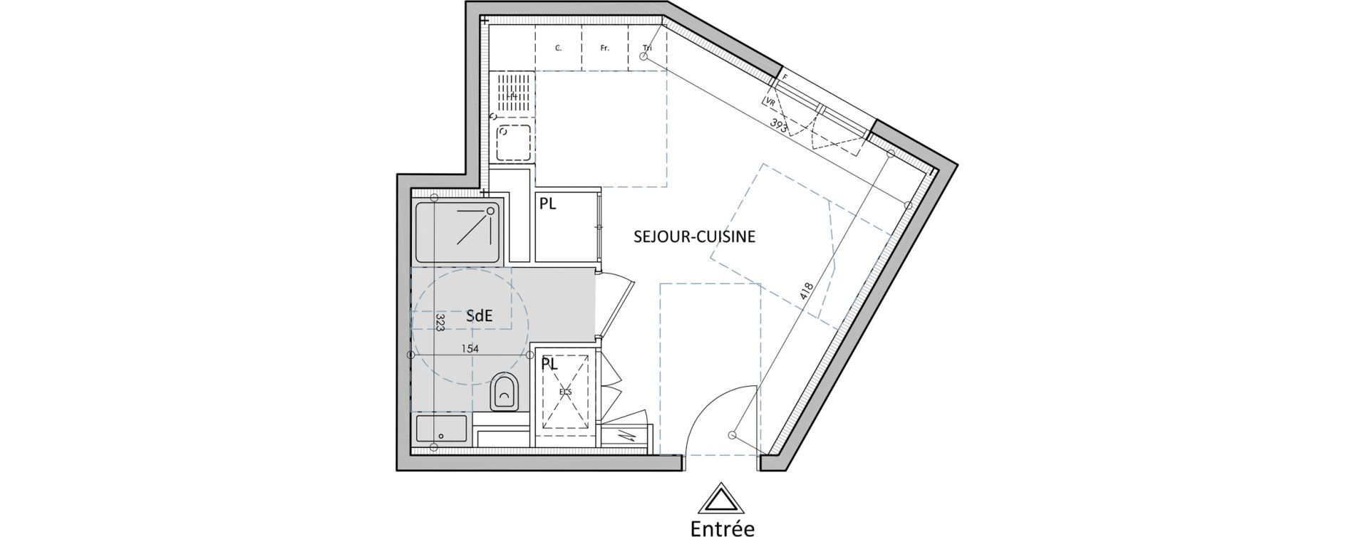 Appartement T1 de 26,00 m2 &agrave; Cap-D'Ail Centre